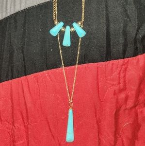 Turquoise double necklace
